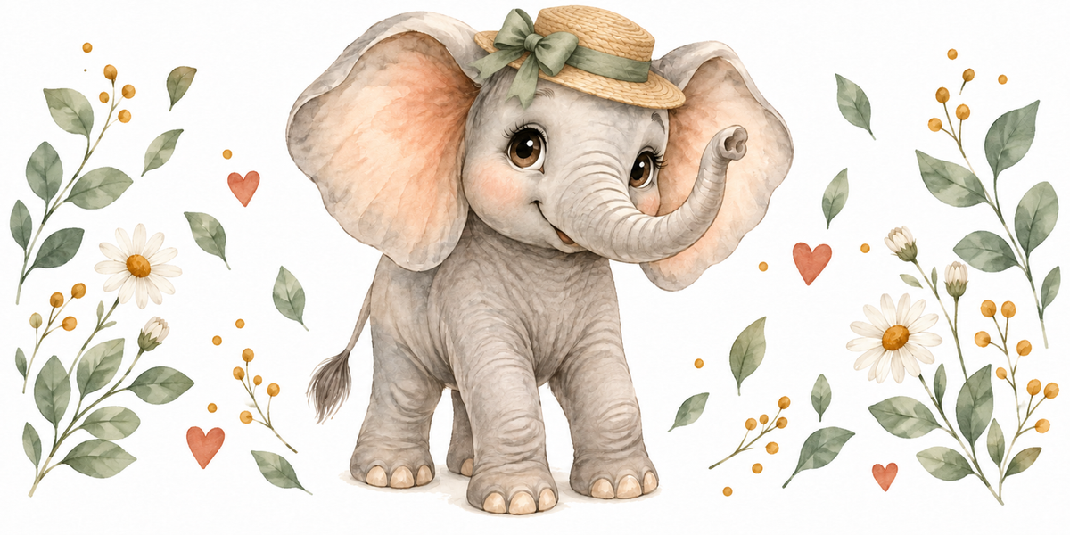 Visuel Éléphant chapeau
