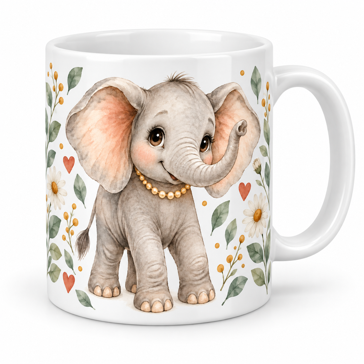 Mug Éléphanteau au collier de perles