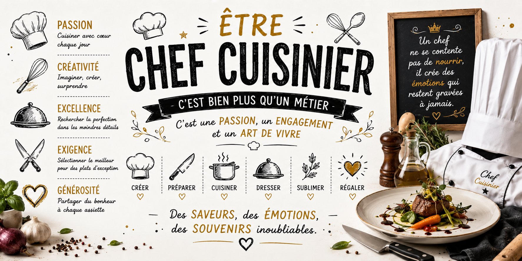 Mug Chef Cuisinier - Plus qu'un Métier, Une Vocation