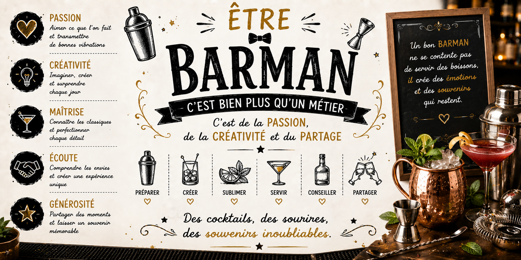 Mug Barman - Plus qu'un Métier, Une Vocation