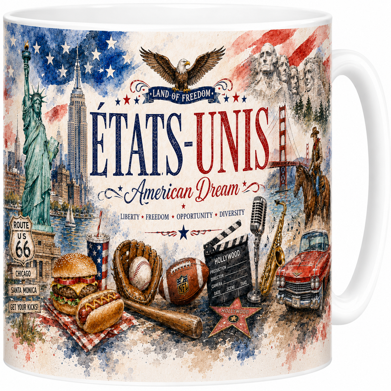 Mug États-Unis - American Dream, L'Art de Vivre Américain