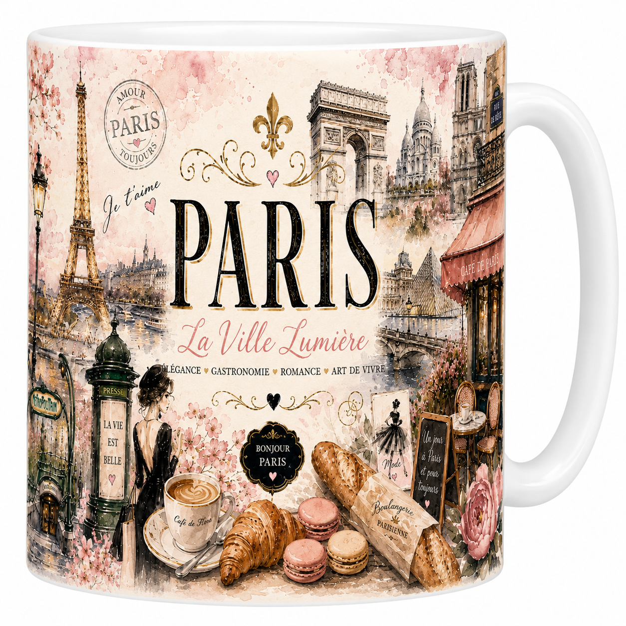 Mug Paris - La Ville Lumière, L'Art de Vivre Parisien