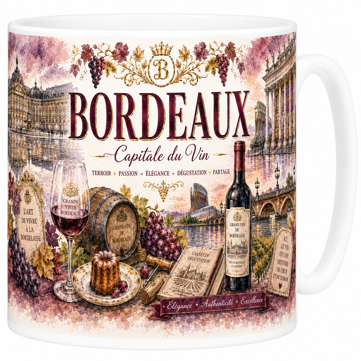 Mug Bordeaux - Capitale du Vin, L'Art de Vivre Bordelais