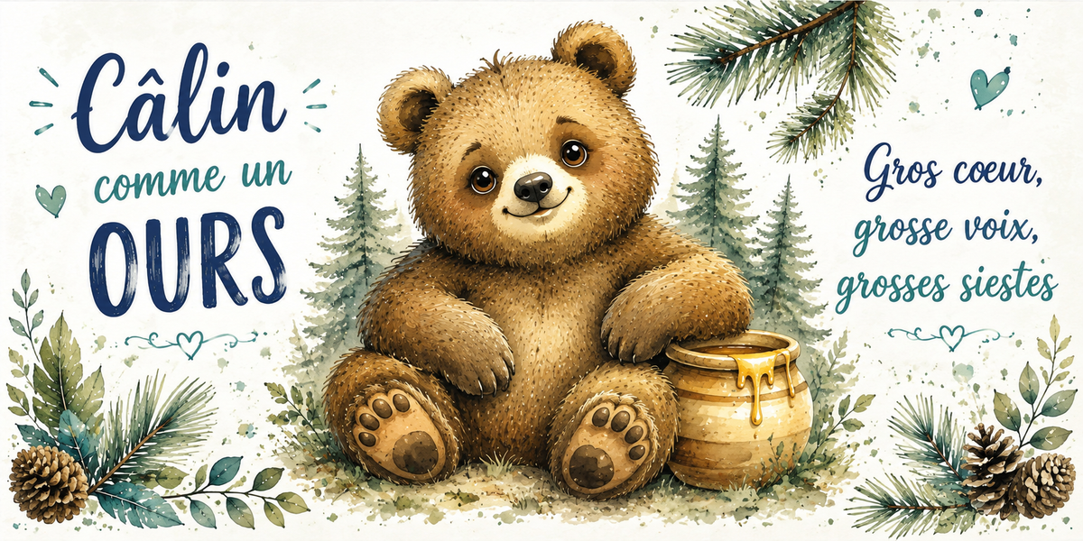 Visuel « Câlin comme un ours, gros cœur, grosse voix, grosses siestes »