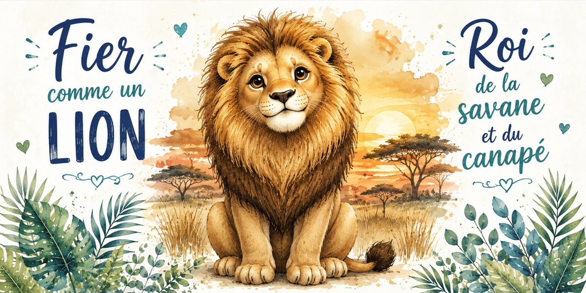 Visuel « Fier comme un lion, roi de la savane et du canapé »