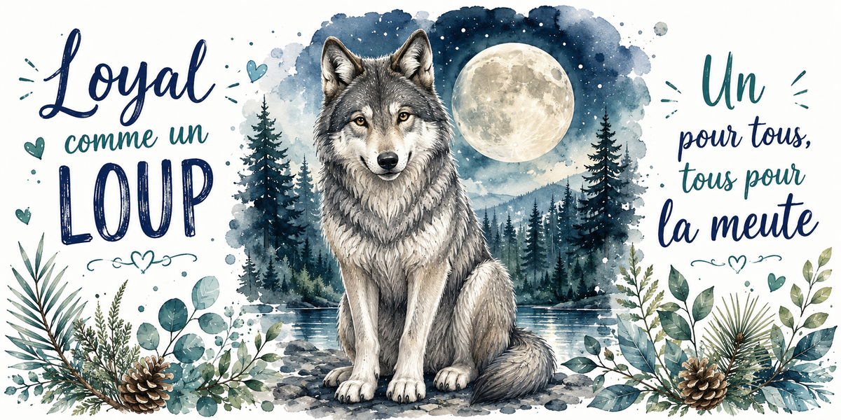 Visuel « Loyal comme un loup, un pour tous, tous pour la meute »