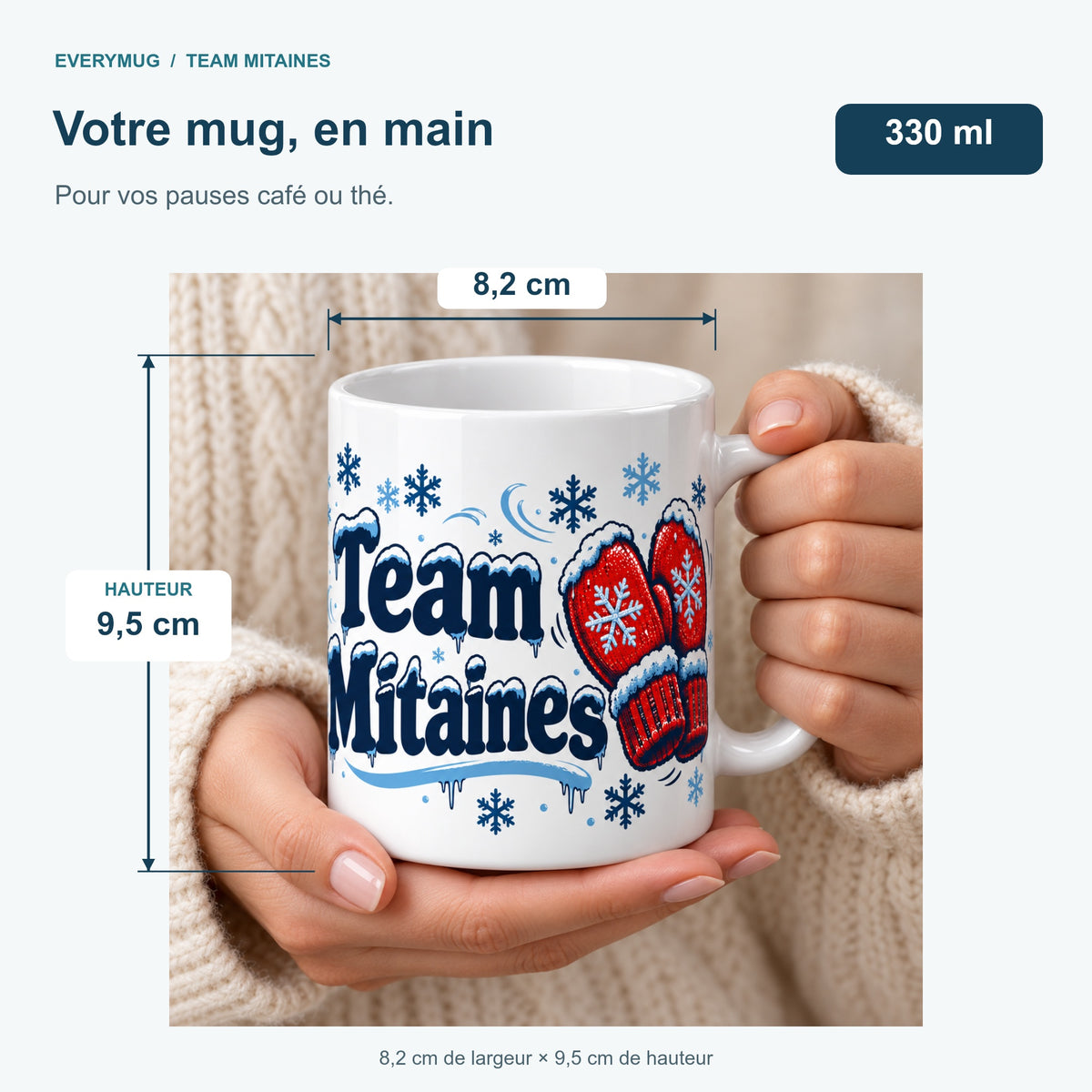 Mug Team Mitaines — dimensions