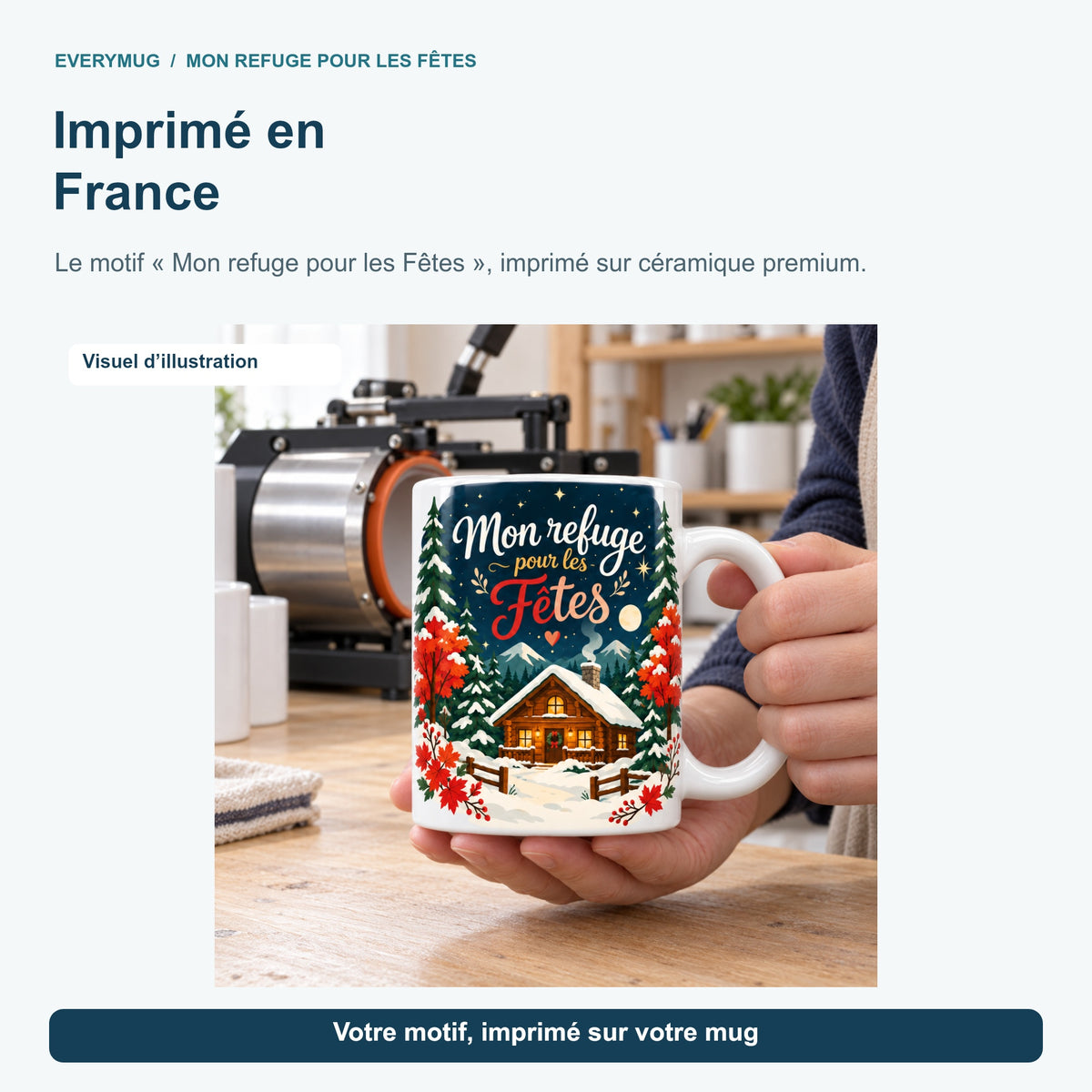 Mug Mon refuge pour les Fêtes — atelier