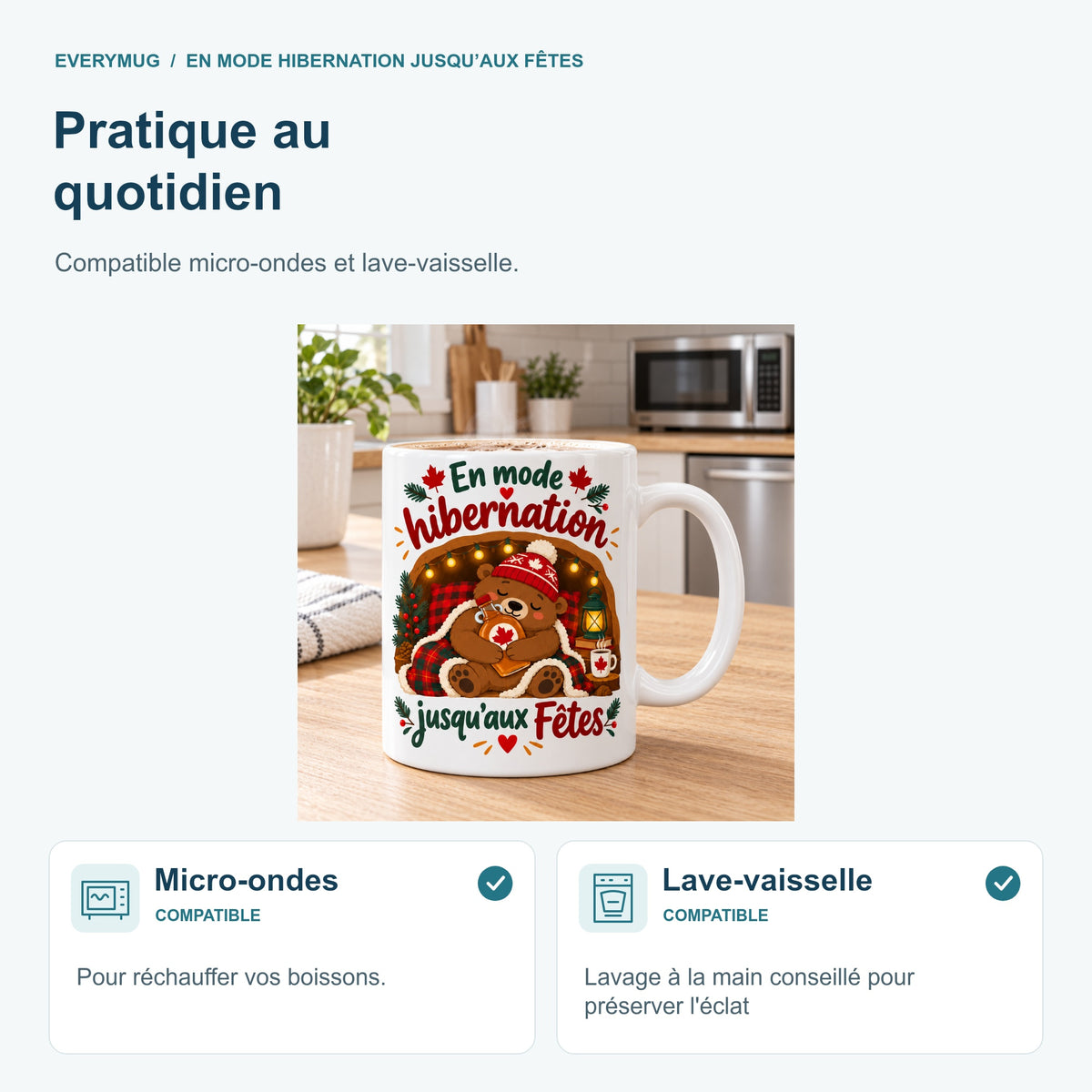 Mug En mode hibernation jusqu’aux Fêtes — micro-ondes-lave-vaisselle