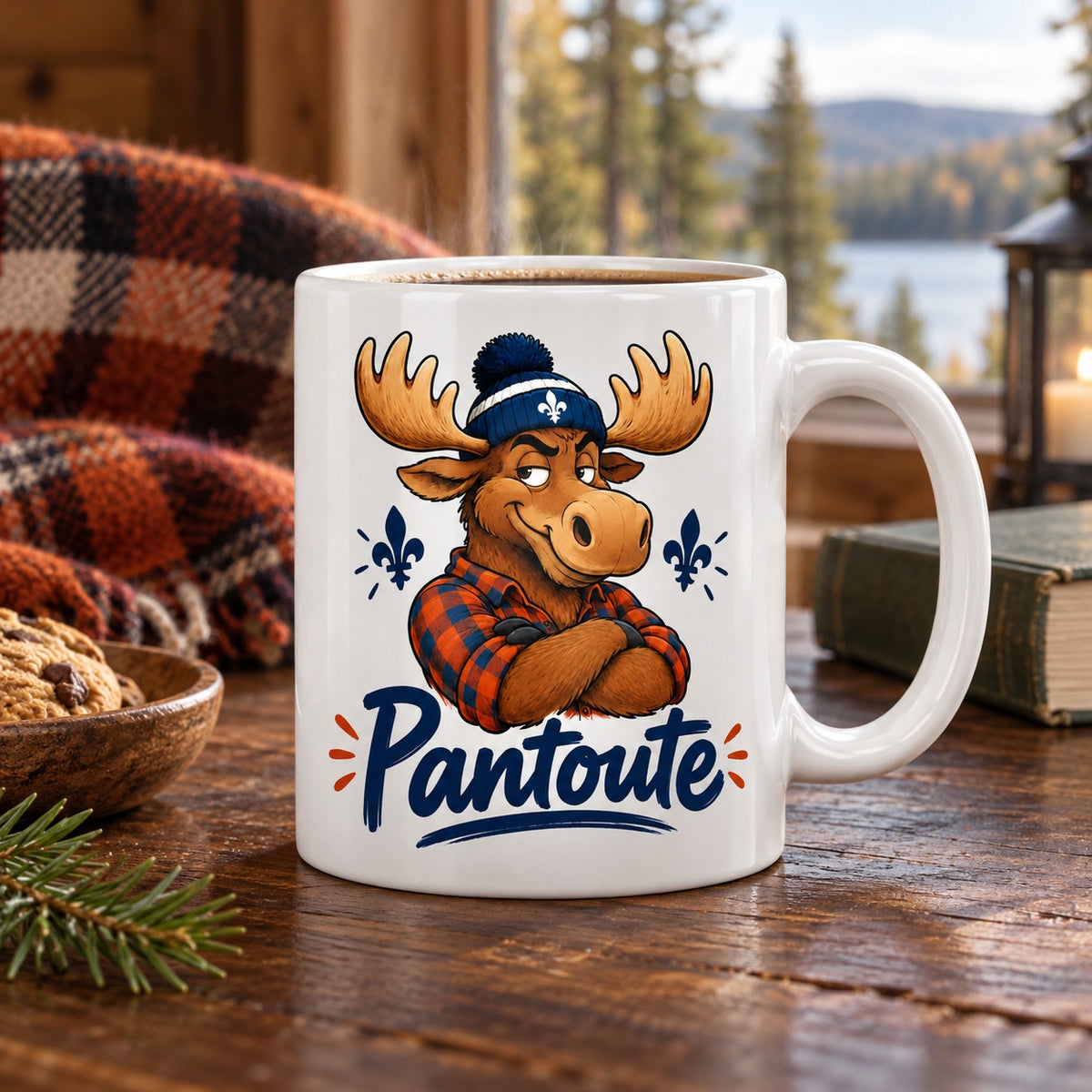 Mug « Pantoute » en situation, mise en scène