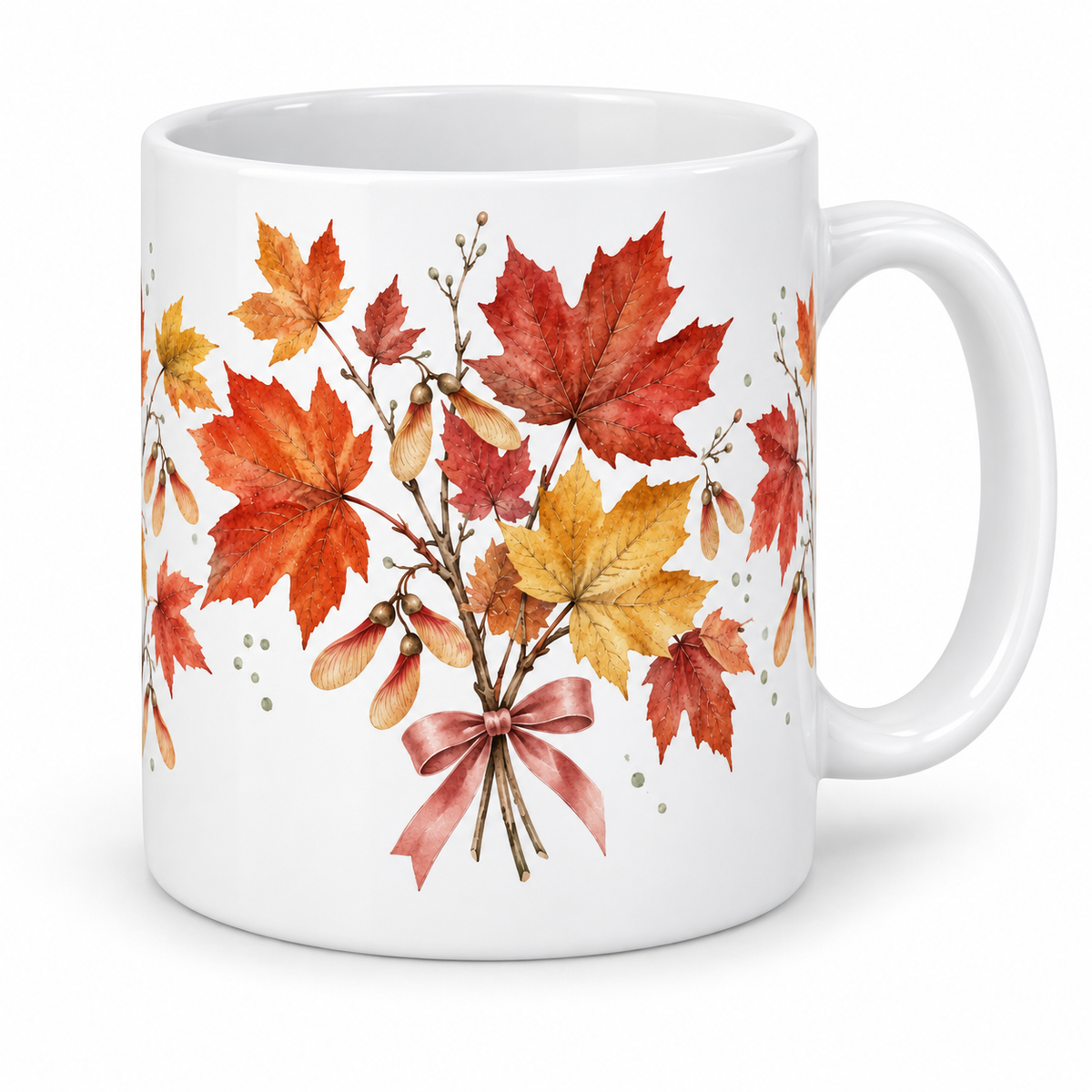 Mug Érable au ruban rose
