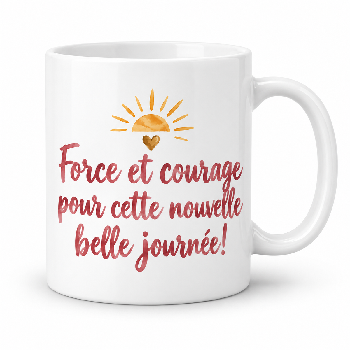 Mug Force et Courage rose