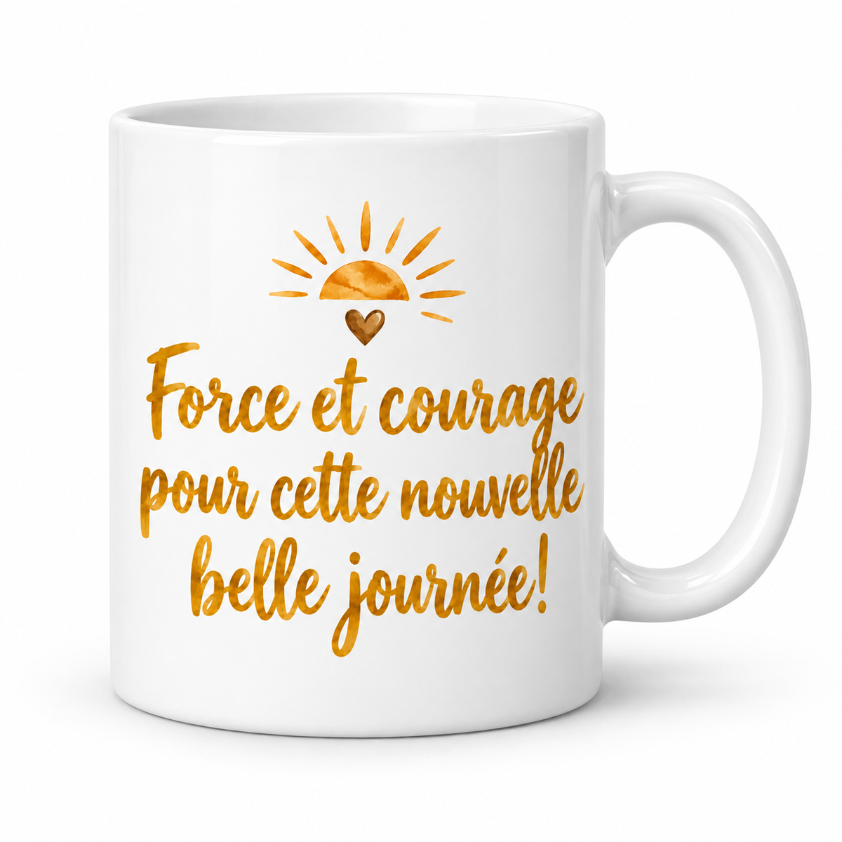 Mug Force et Courage jaune