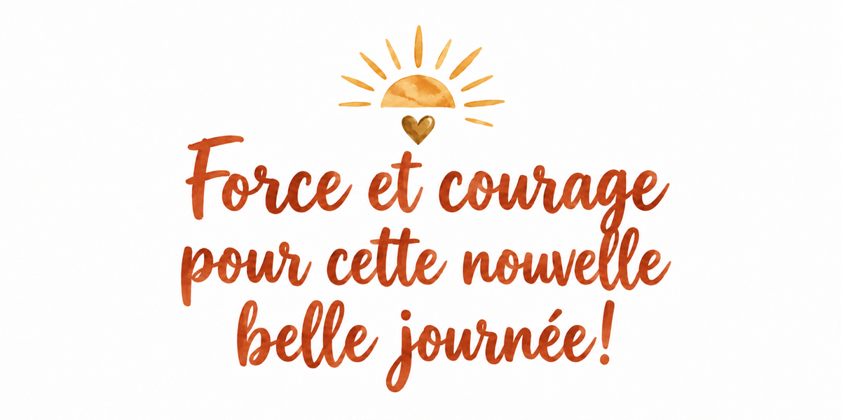 Visuel Force et Courage terracotta