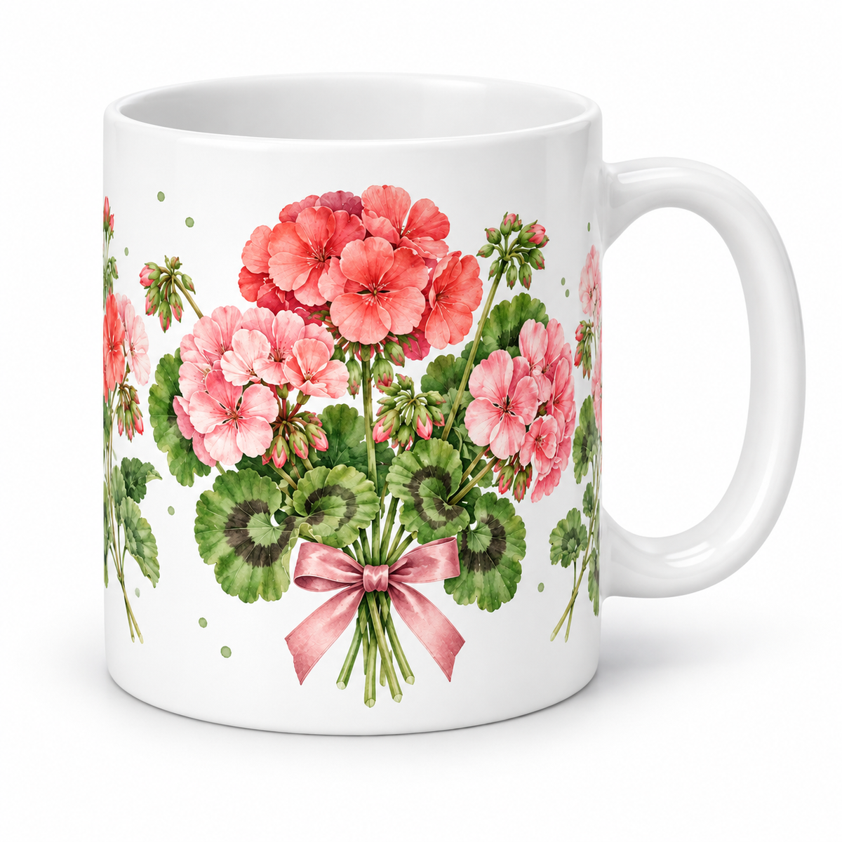 Mug Géranium ruban rose