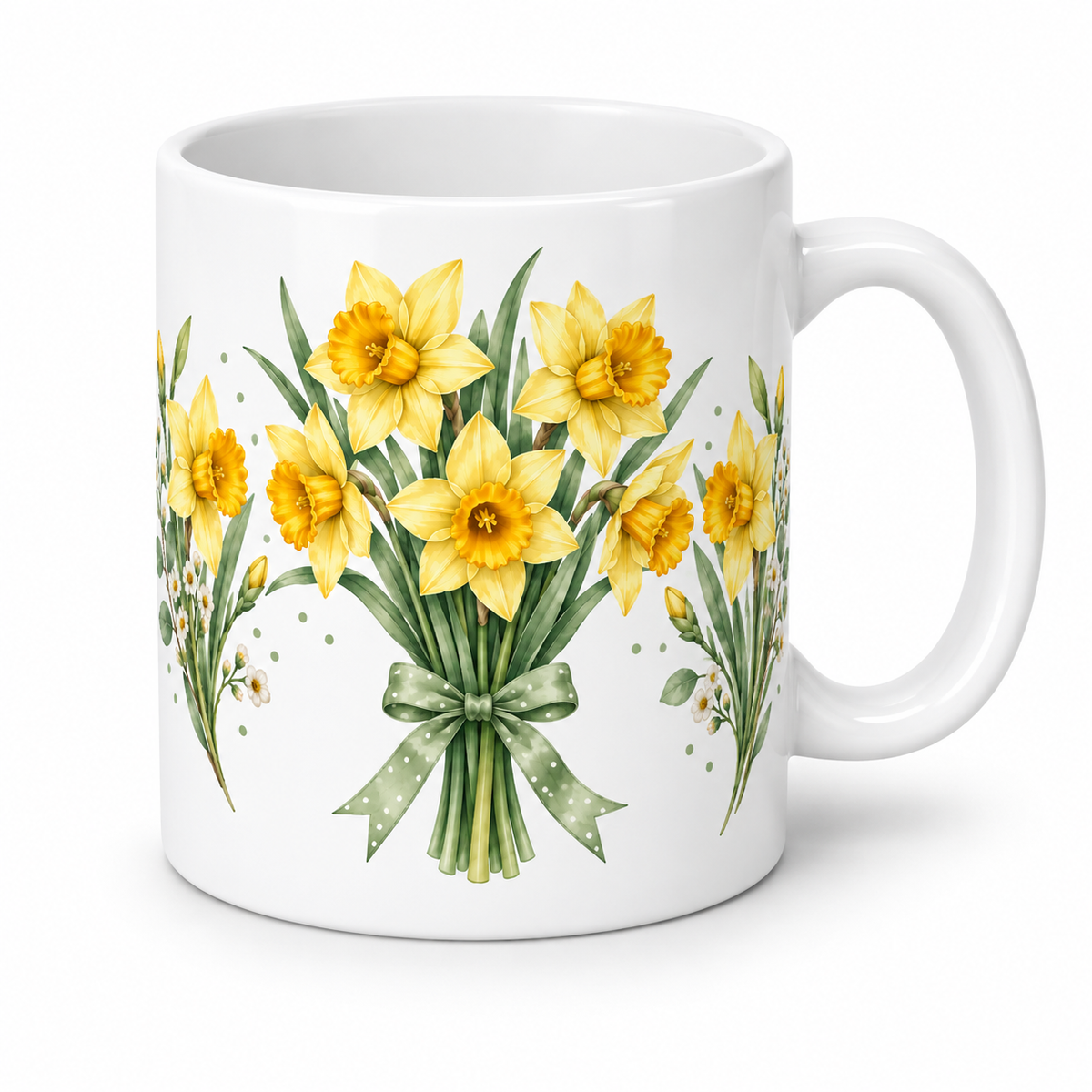 Mug Jonquille ruban sauge