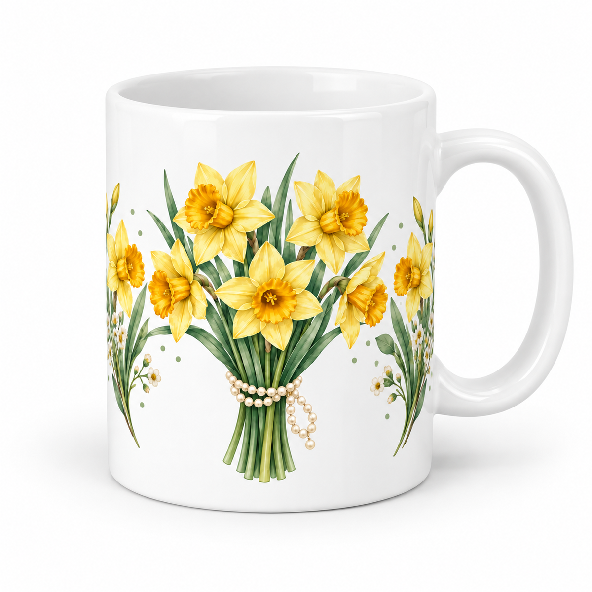 Mug Jonquille collier de perles
