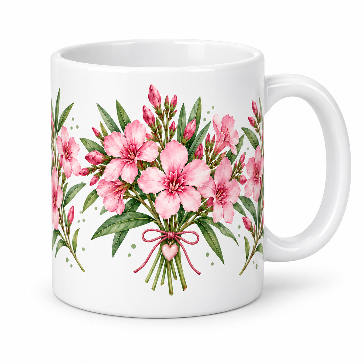 Mug Laurier-Rose cœur