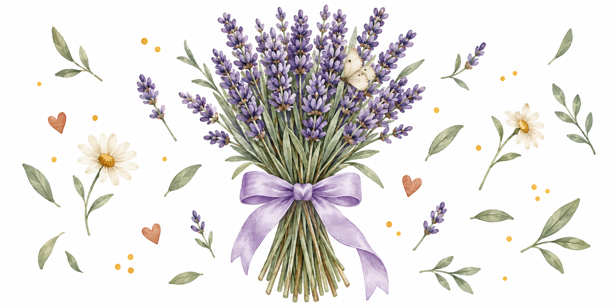 Visuel Lavande ruban violet