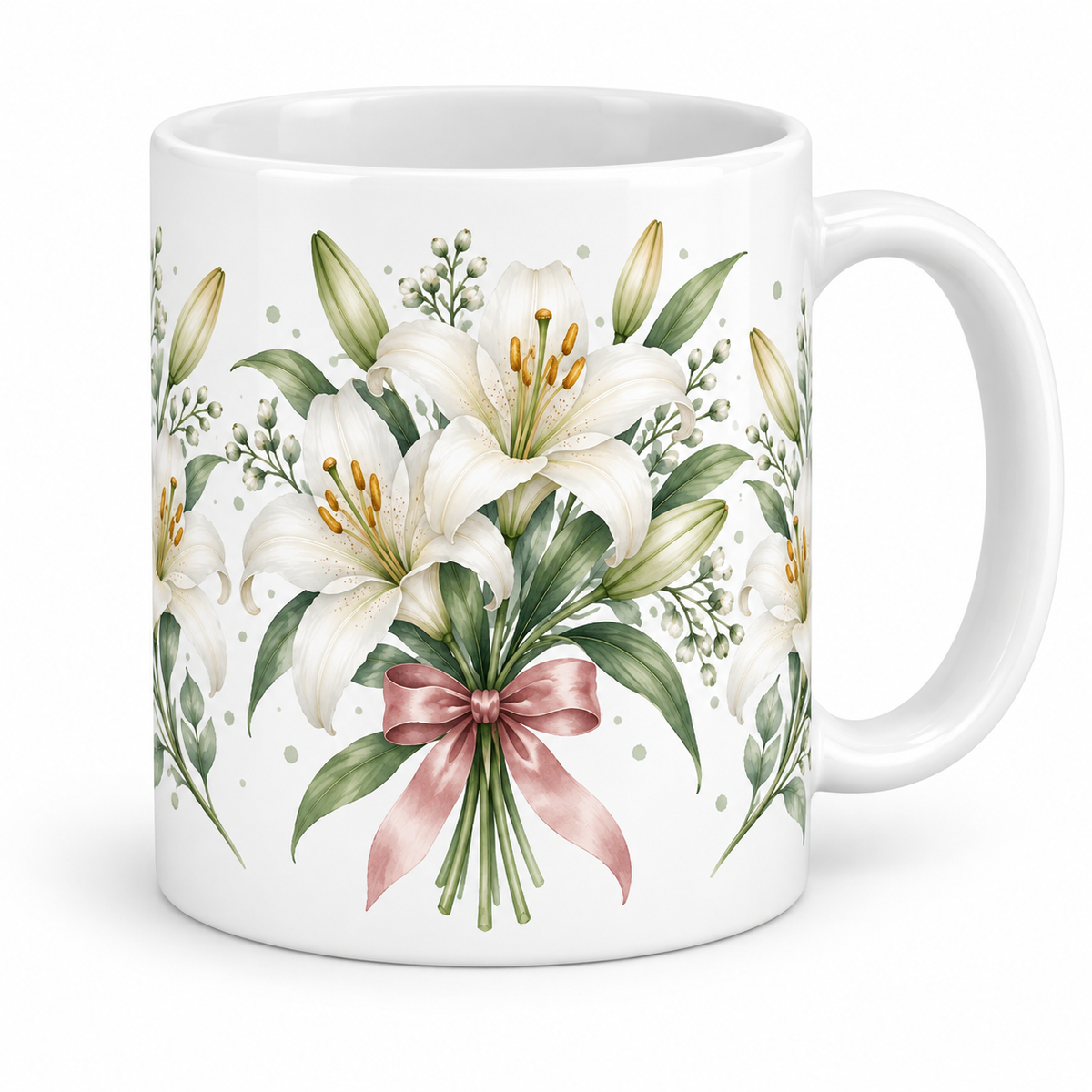 Mug Lys ruban rose