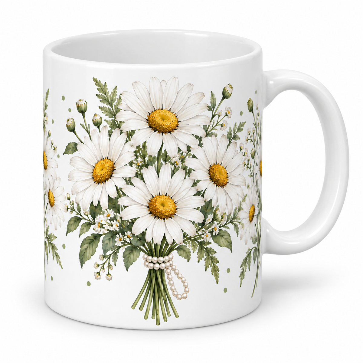 Mug Marguerite collier de perles