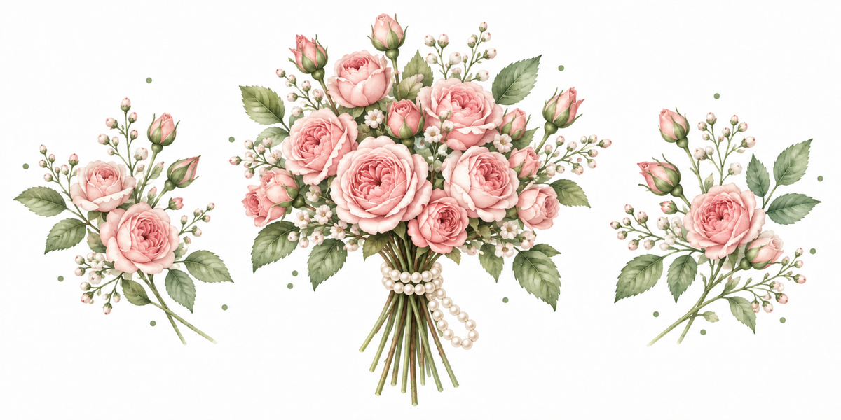 Visuel Mini-Roses collier de perles