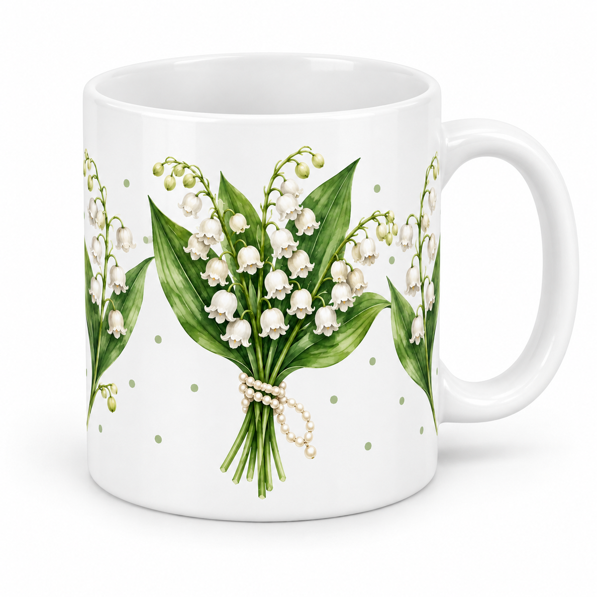 Mug Muguet collier de perles