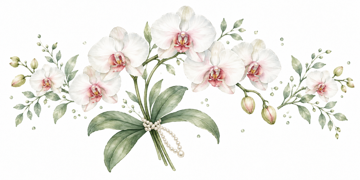 Visuel Orchidées collier de perles