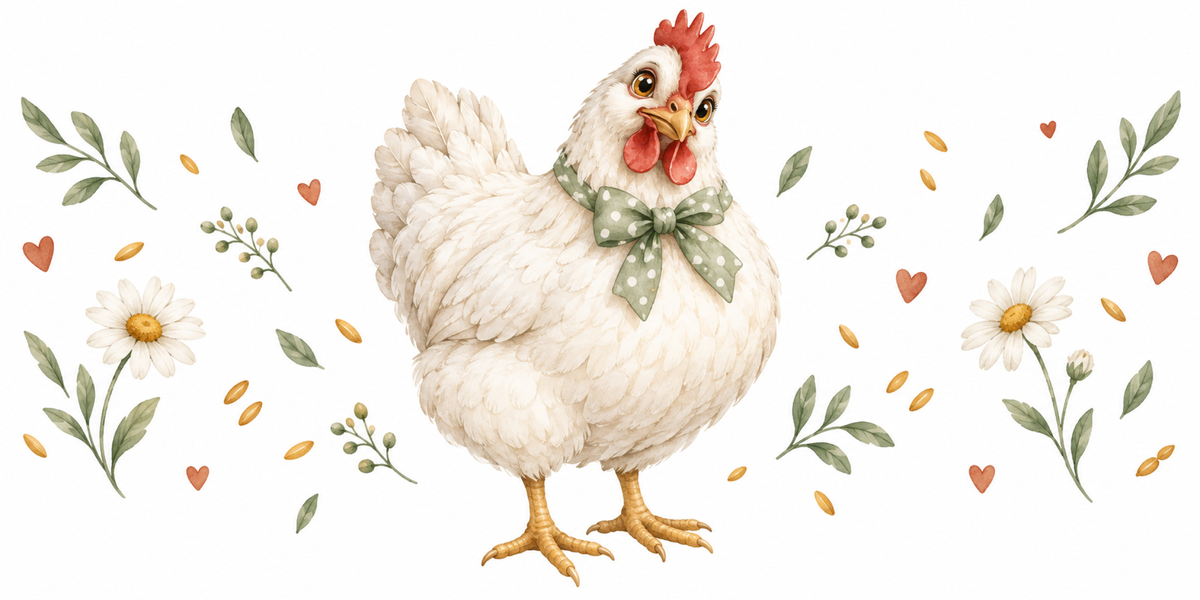 Visuel Poule nœud à pois