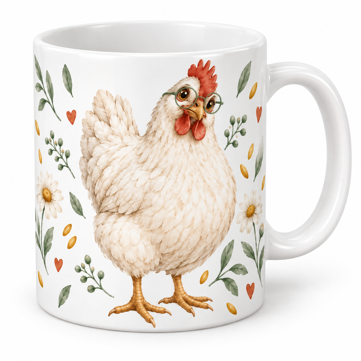Mug Poule lunettes