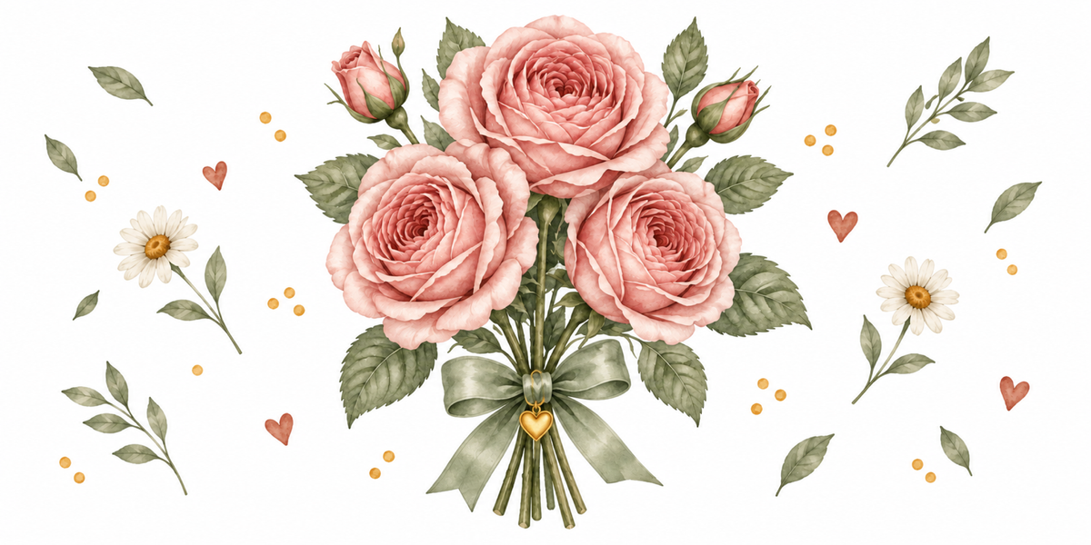 Visuel Roses médaillon cœur