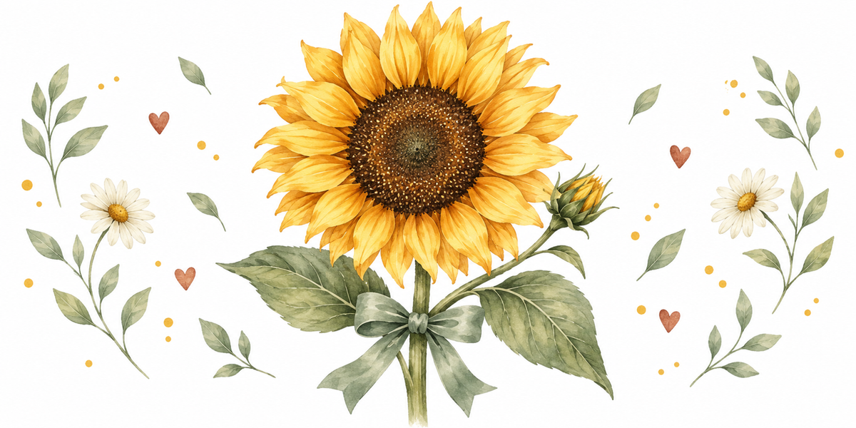 Lot de 6 Mugs Tournesol - Une Fleur Qui en Contient Mille