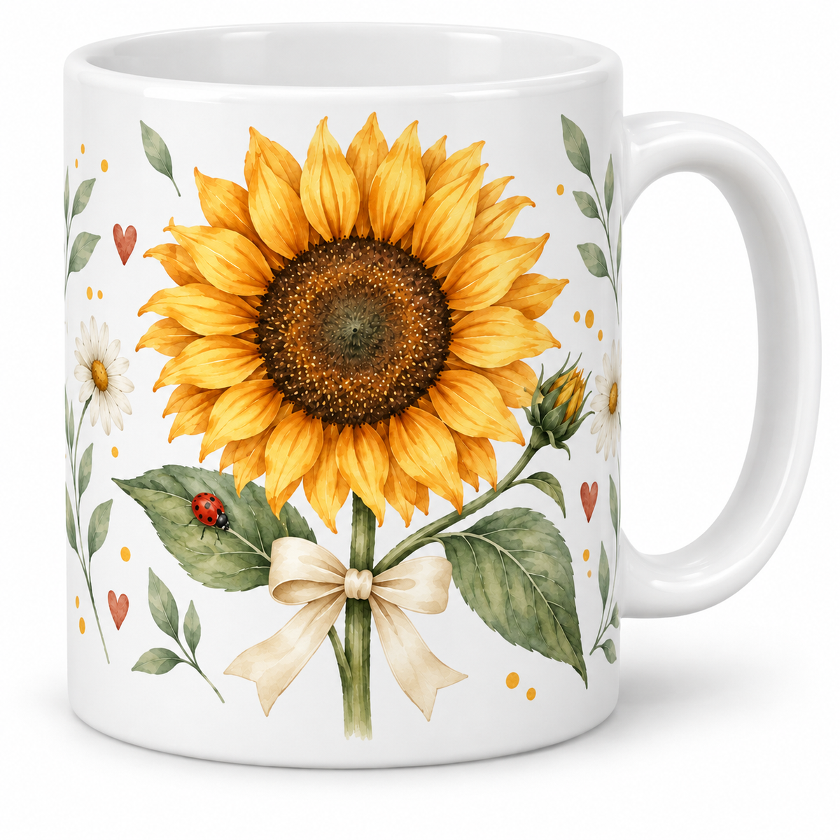 Lot de 6 Mugs Tournesol - Une Fleur Qui en Contient Mille