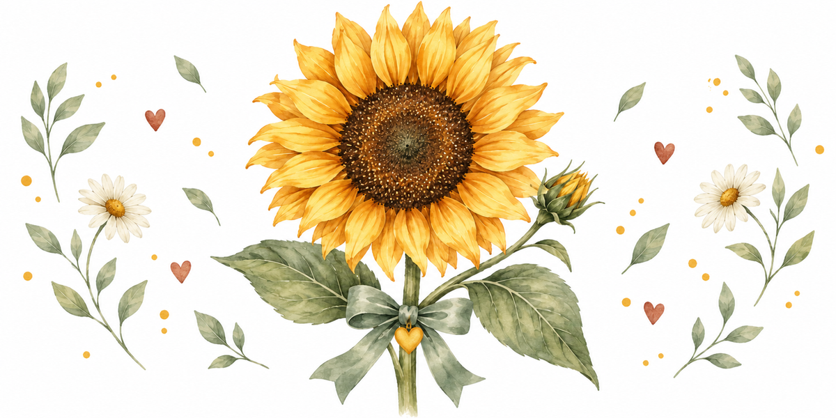 Lot de 6 Mugs Tournesol - Une Fleur Qui en Contient Mille