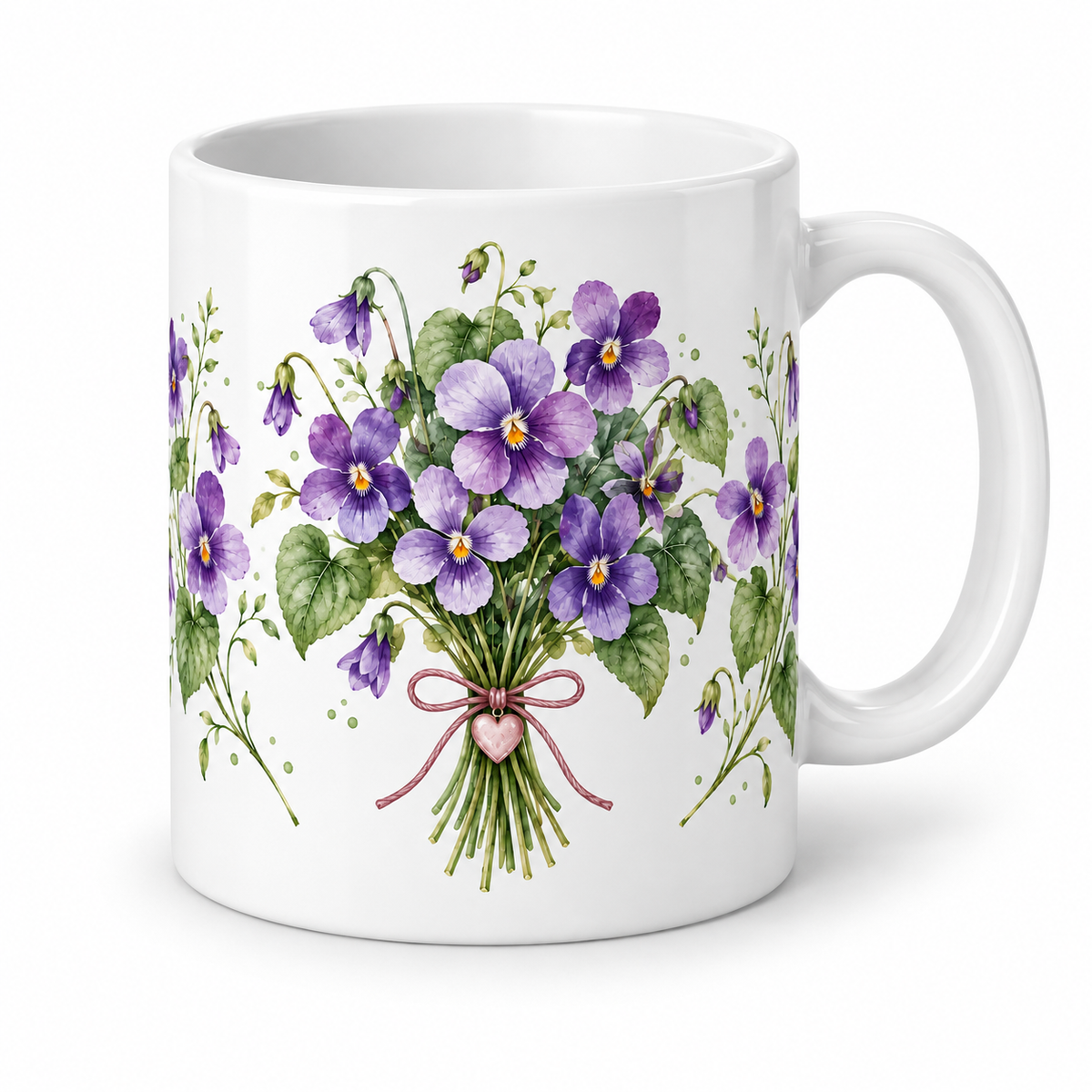Mug Violette cœur
