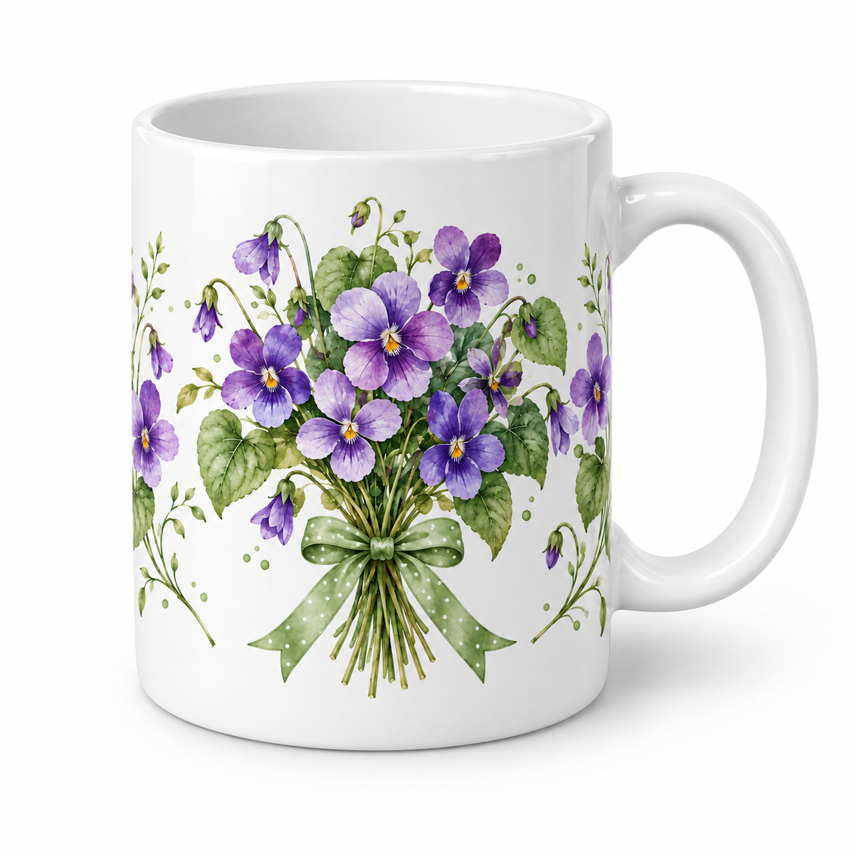 Mug Violette ruban sauge