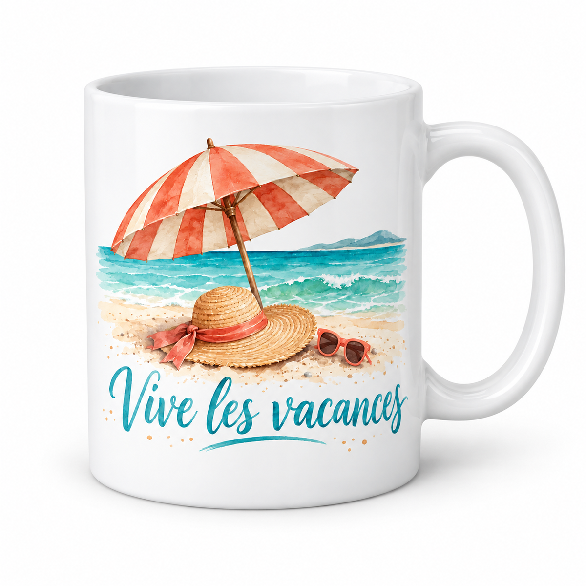 Mug Vive les vacances aux lunettes de soleil