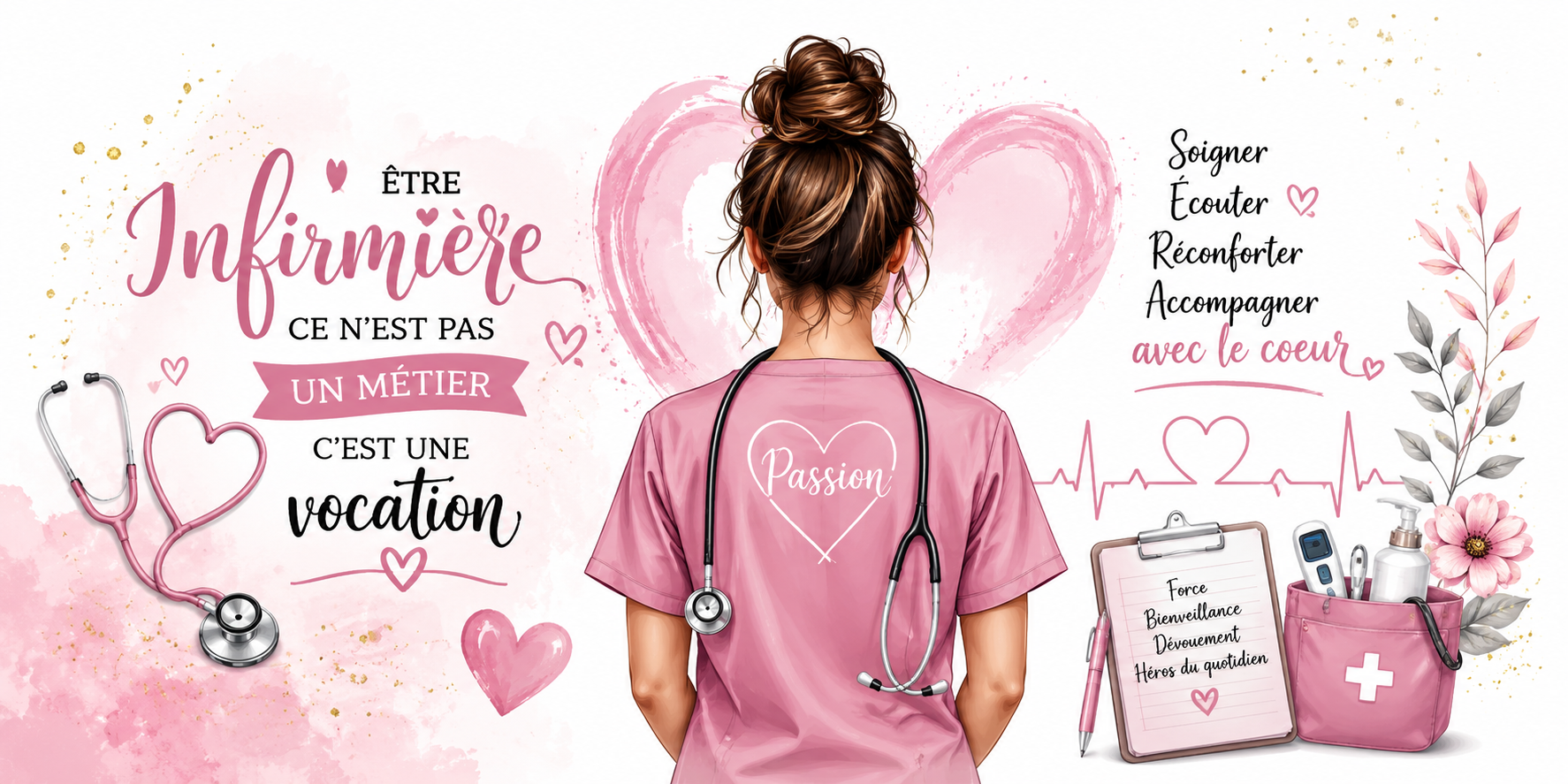 Mug Infirmière - Une Vocation, Pas un Métier