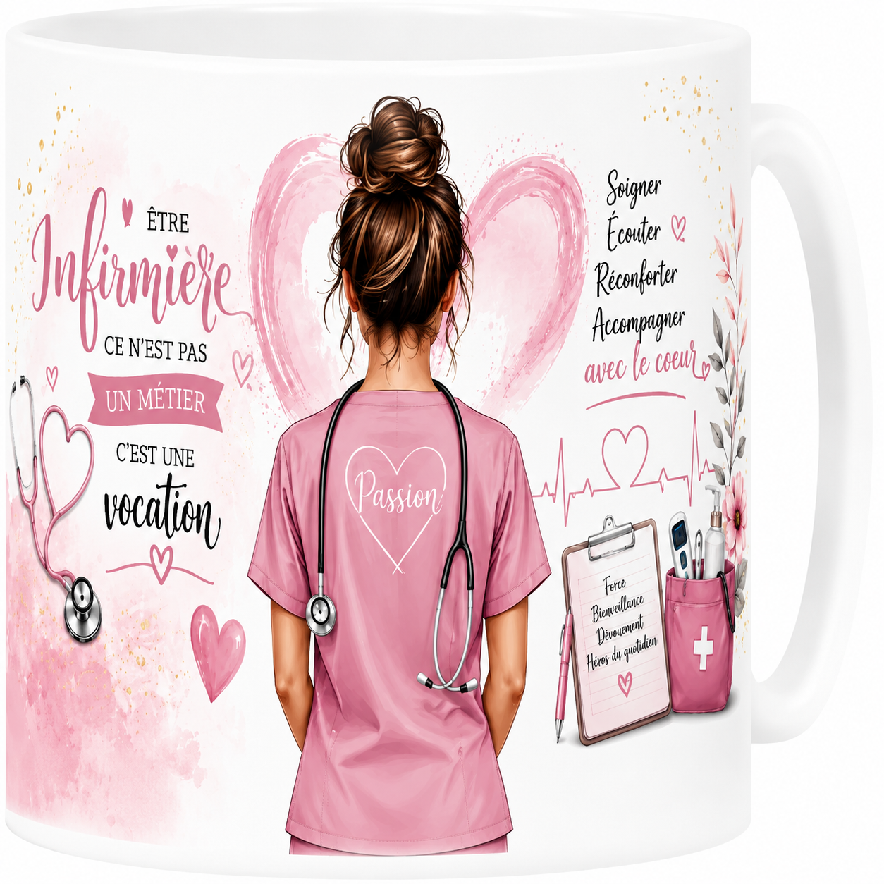 Mug Infirmière - Une Vocation, Pas un Métier