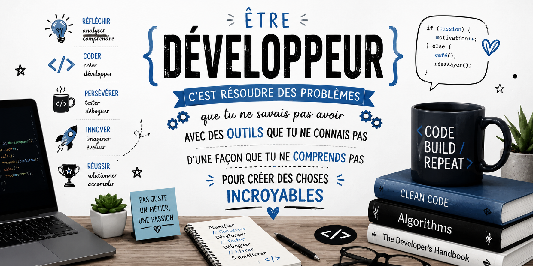 Mug Développeur - Plus qu'un Métier, Une Passion