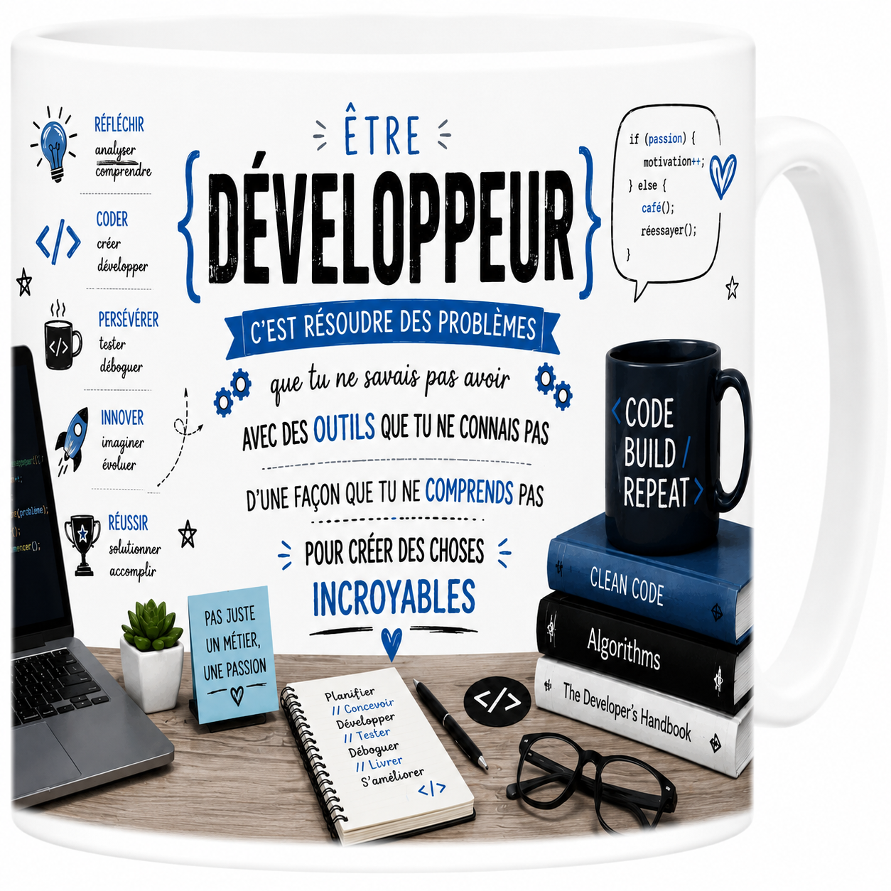 Mug Développeur - Plus qu'un Métier, Une Passion