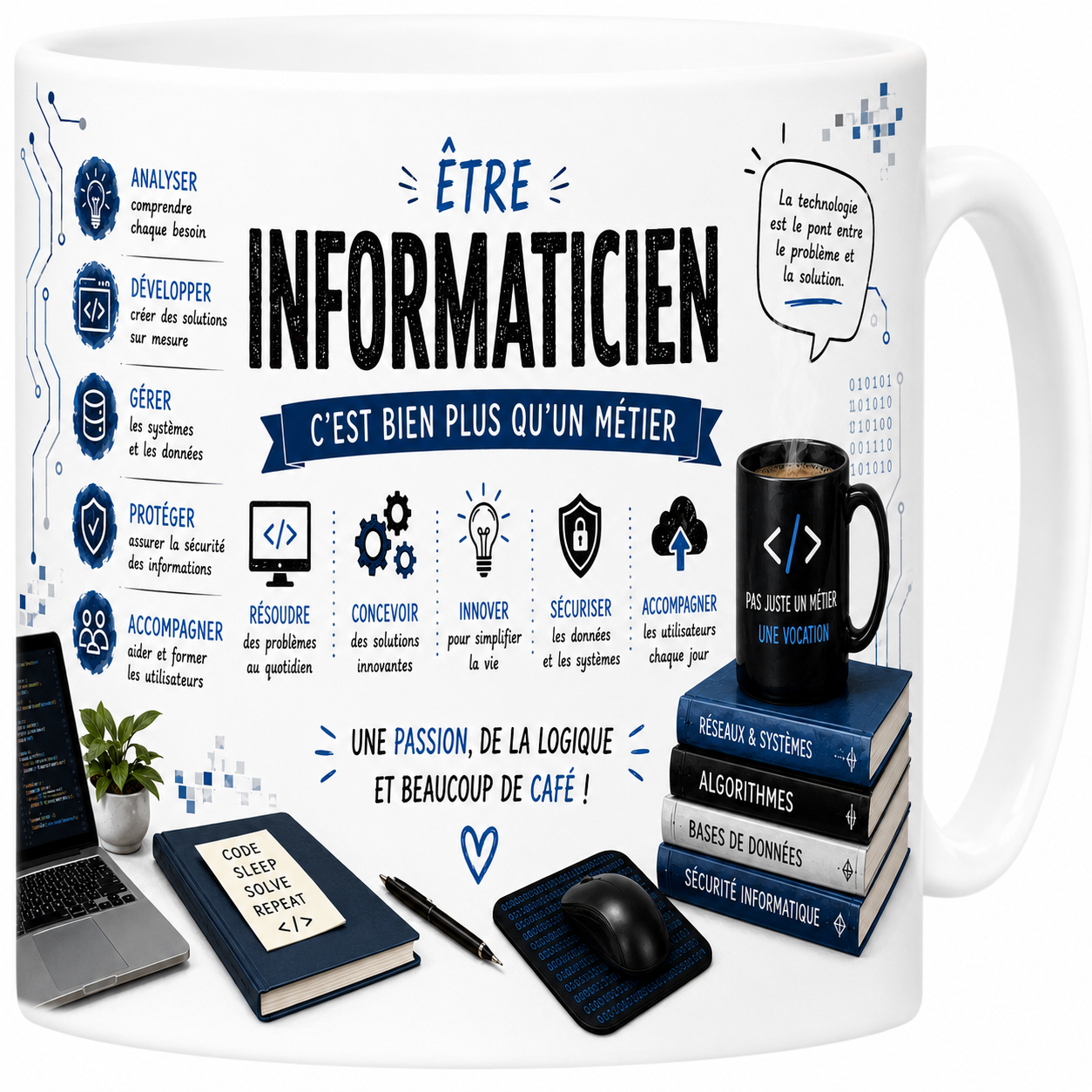 Mug Informaticien - Plus qu'un Métier, Une Vocation