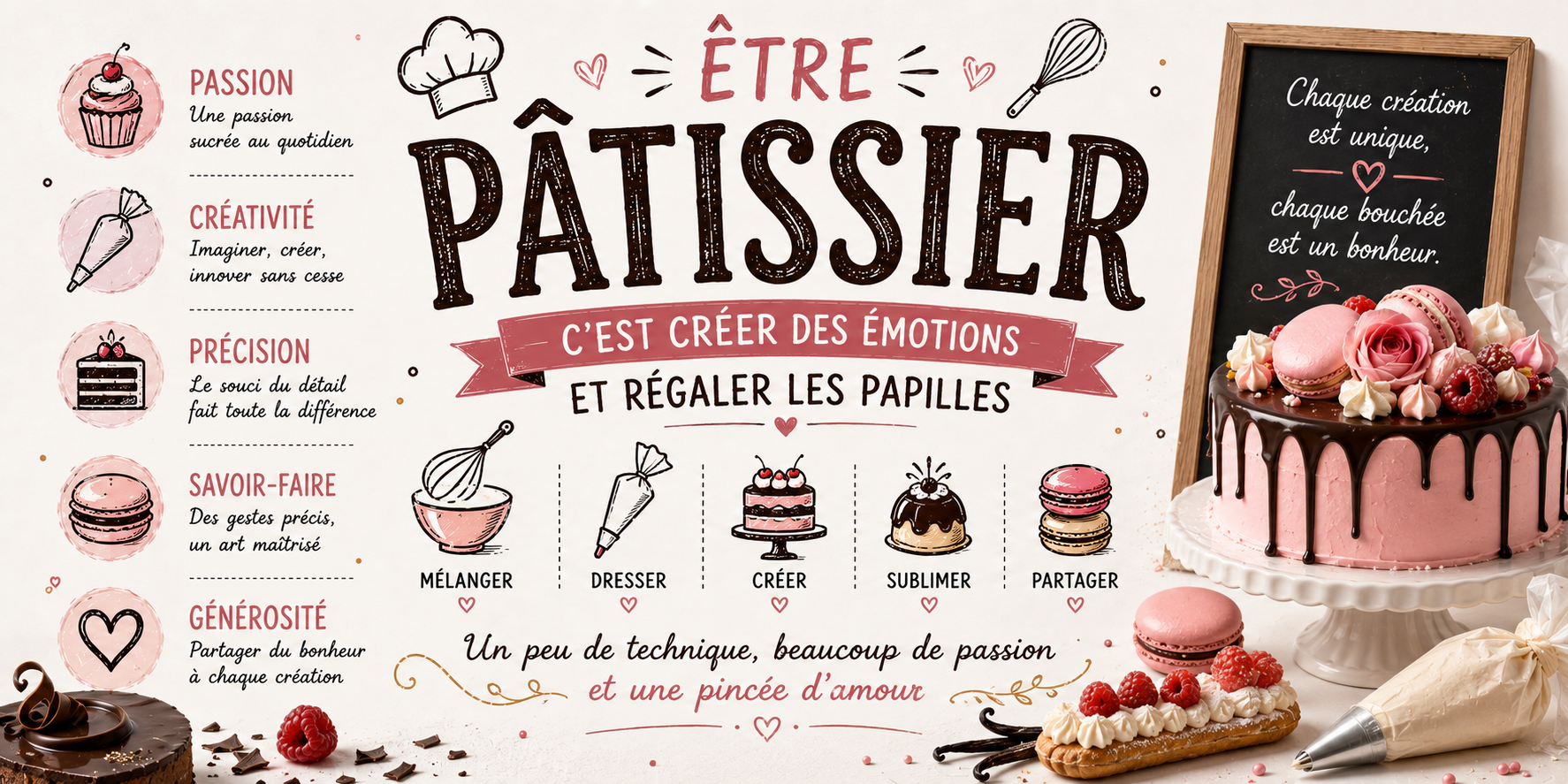 Mug Pâtissier - Plus qu'un Métier, Une Vocation