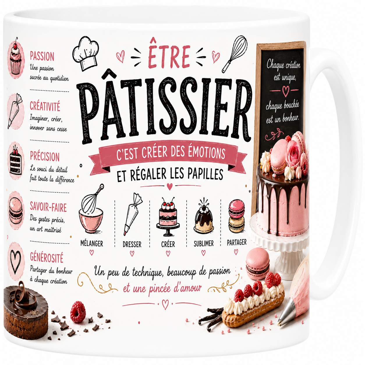 Mug Pâtissier - Plus qu'un Métier, Une Vocation