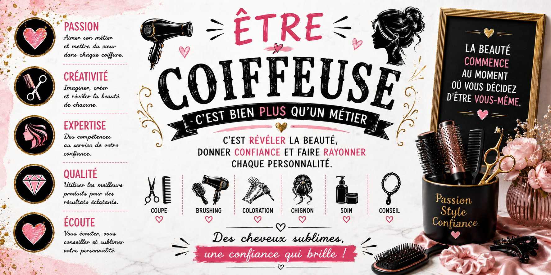 Mug Coiffeuse - Plus qu'un Métier, Une Vocation