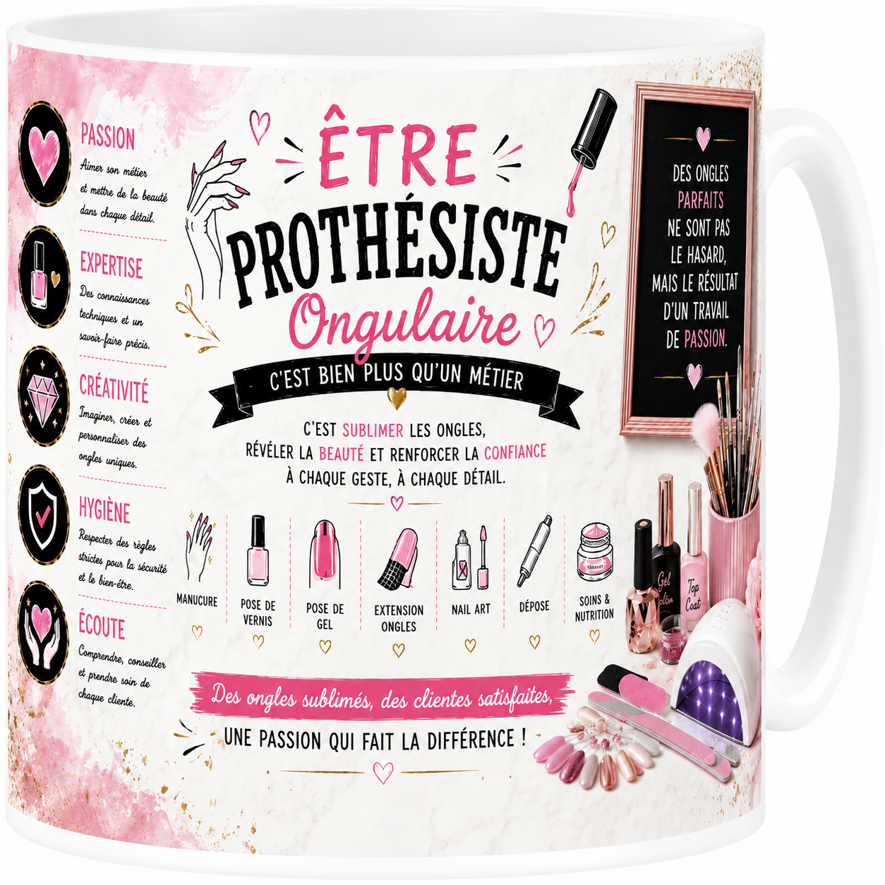 Mug Prothésiste Ongulaire - Plus qu'un Métier, Une Vocation
