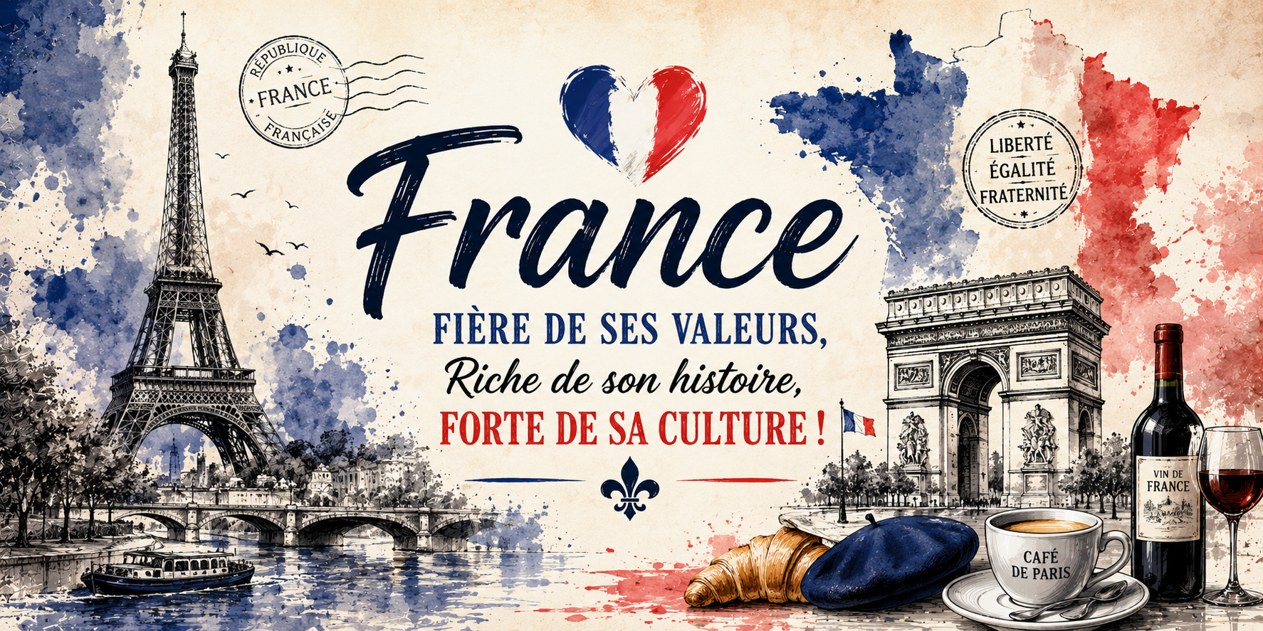 Mug France - Fière de ses Valeurs, Riche de son Histoire