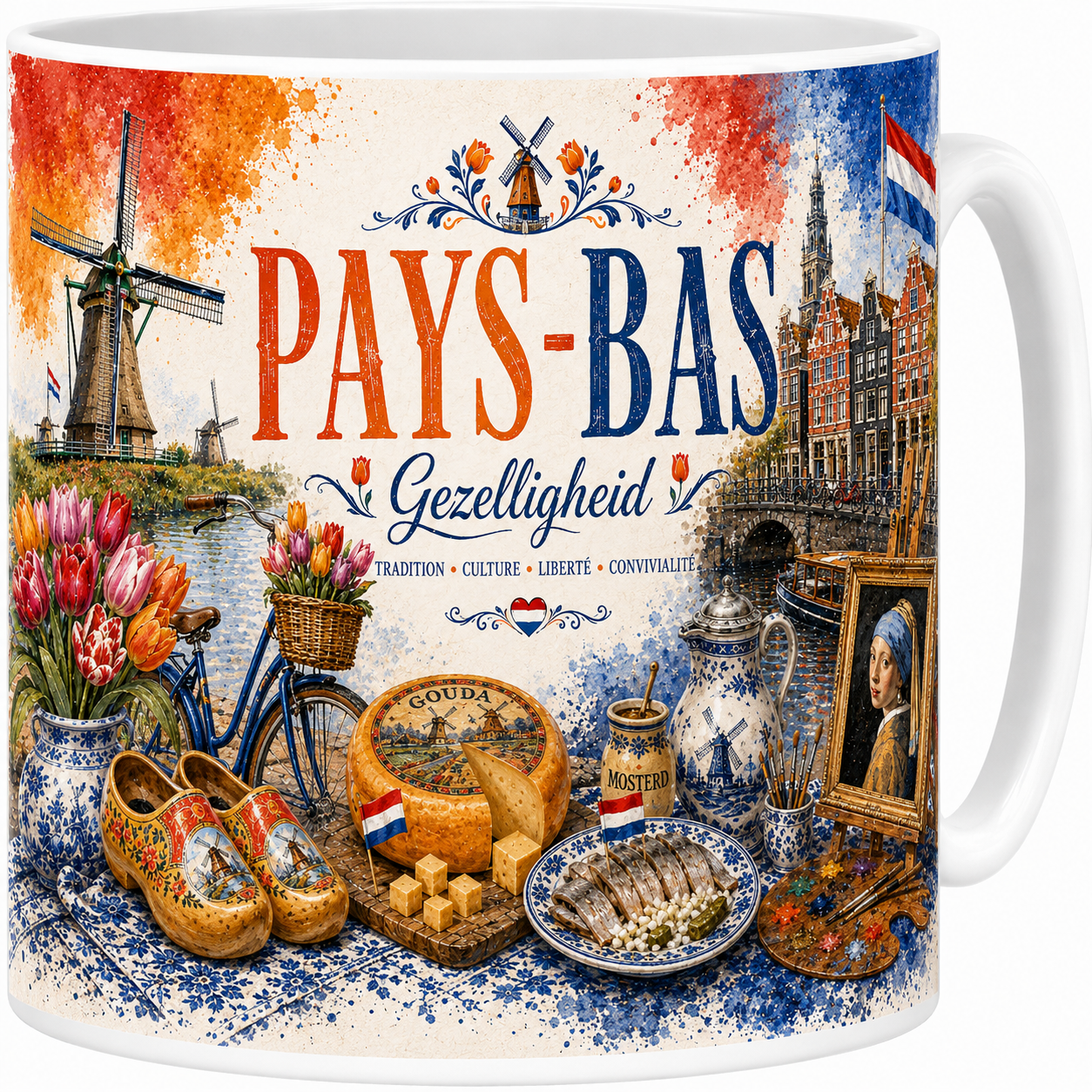 Mug Pays-Bas - Gezelligheid, L'Art de Vivre Néerlandais