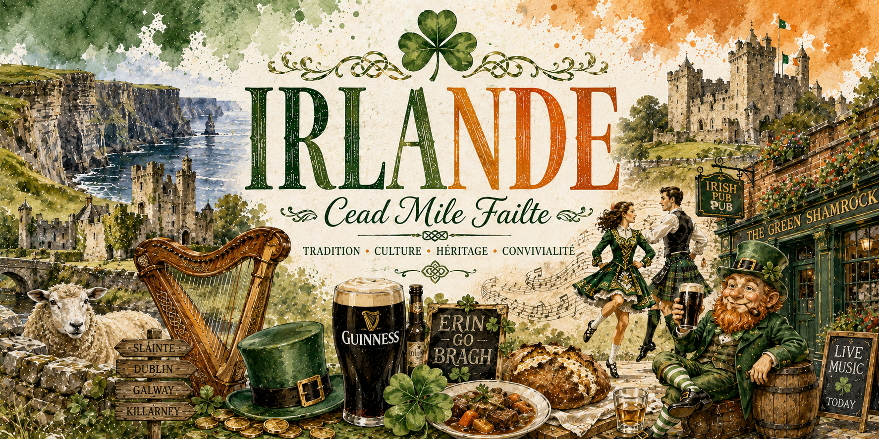Mug Irlande - Cead Mile Failte, L'Art de Vivre Celtique