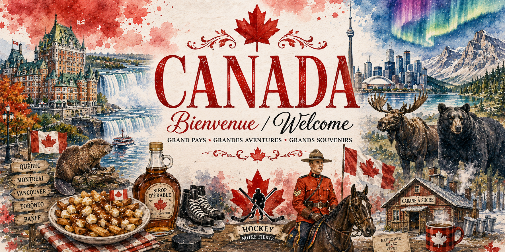 Mug Canada - Bienvenue / Welcome, L'Art de Vivre Canadien